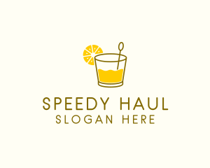 Lemon Cocktail Drink logo design