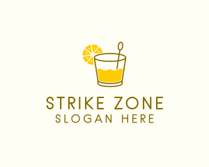 Lemon Cocktail Drink logo design