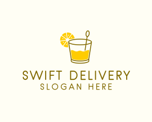 Lemon Cocktail Drink logo design