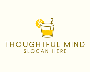 Lemon Cocktail Drink logo design