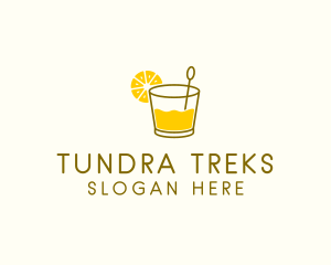 Lemon Cocktail Drink logo design