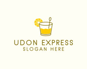 Lemon Cocktail Drink logo design