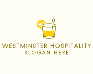 Lemon Cocktail Drink logo design