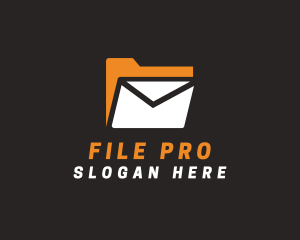 Mail Envelope Document Folder logo design