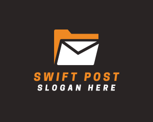 Mail Envelope Document Folder logo design