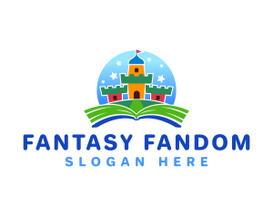 Book Fantasy Castle logo design