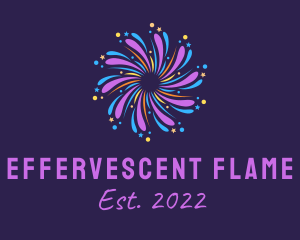 New Year Pyrotechnics Festival  logo design