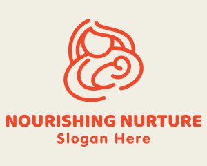 Mother Newborn Breastfeeding logo design