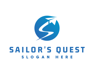 Shipping Logistic Letter S logo design