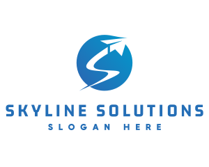 Shipping Logistic Letter S logo design