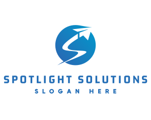 Shipping Logistic Letter S logo design