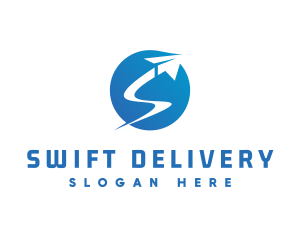 Shipping Logistic Letter S logo design