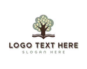 Tree Library Book logo