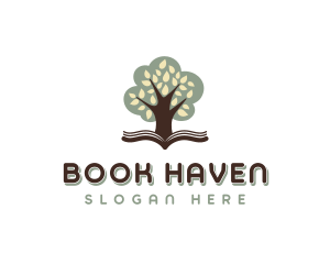 Tree Library Book logo