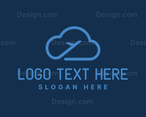 Cloud Airplane Transportation Logo