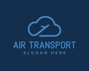 Cloud Airplane Transportation logo design