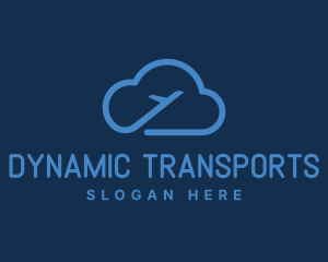 Cloud Airplane Transportation logo design