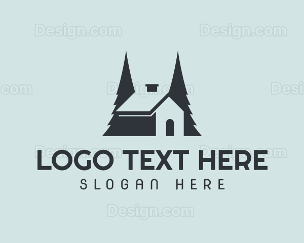 House Cabin Roofing Logo