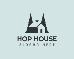 House Cabin Roofing logo design