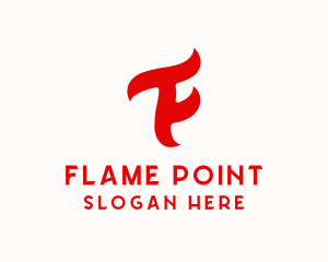 Commercial Flame Letter F logo design