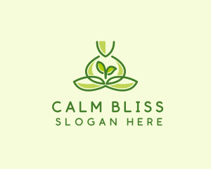 Leaf Yoga Spa logo design