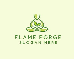 Leaf Yoga Spa logo design