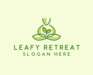 Leaf Yoga Spa logo design