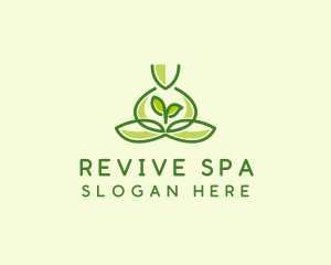 Leaf Yoga Spa logo design