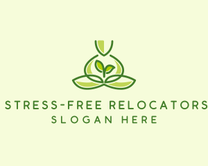 Leaf Yoga Spa logo design