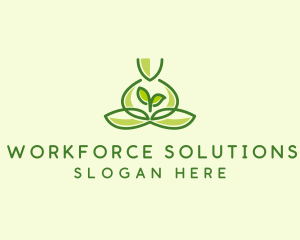 Leaf Yoga Spa logo design