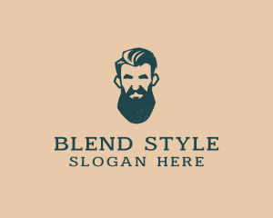 Beard Man Barber logo design