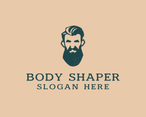 Beard Man Barber logo design