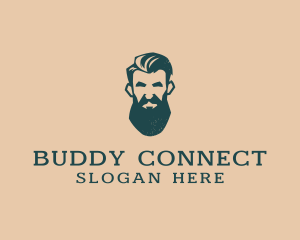 Beard Man Barber logo design