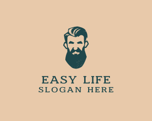 Beard Man Barber logo design