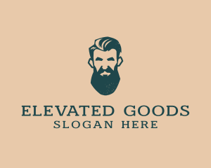 Beard Man Barber logo design