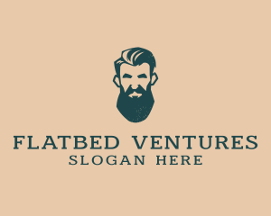 Beard Man Barber logo design