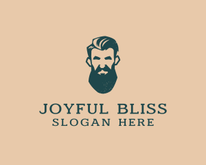 Beard Man Barber logo design