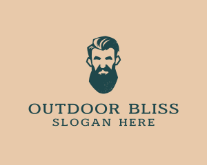 Beard Man Barber logo design