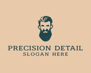 Beard Man Barber logo design