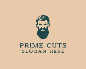 Beard Man Barber logo design