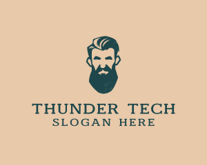 Beard Man Barber logo design