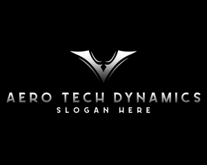 Aviation Tech Letter V logo design