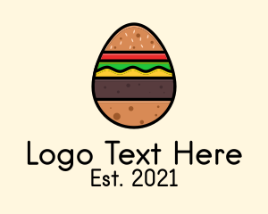 Burger Sandwich Egg logo design