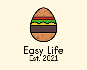 Burger Sandwich Egg logo design