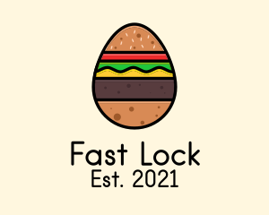 Burger Sandwich Egg logo design