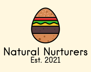 Burger Sandwich Egg logo design