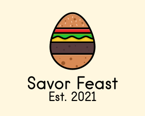 Burger Sandwich Egg logo