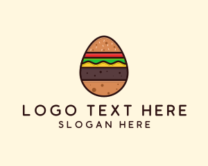 Burger Sandwich Egg logo