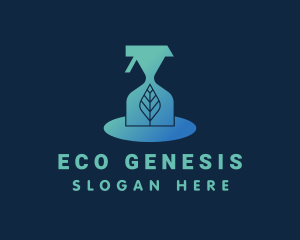 Eco Cleaning Spray Bottle logo design