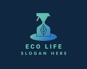 Eco Cleaning Spray Bottle logo design